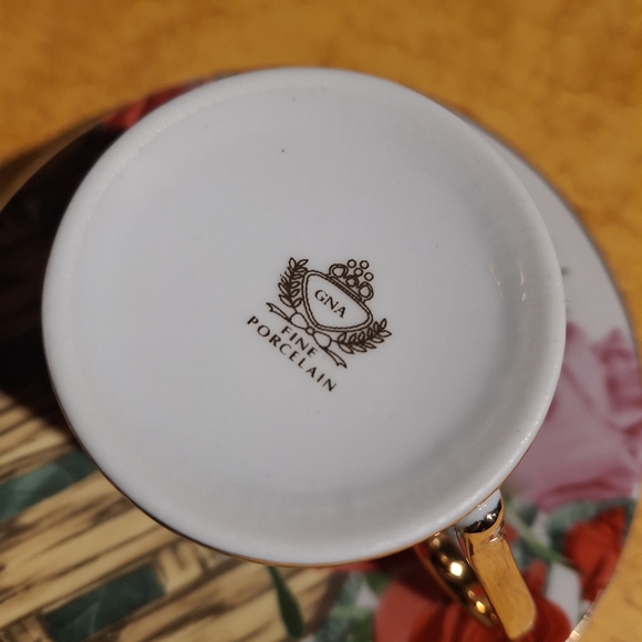 Antique GNA Fine Porcelain Espresso Set With Gold Trim In Original Box - Picture 9 of 10